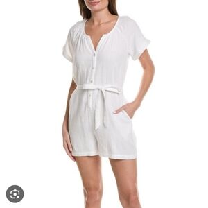 Tommy Bahama Coral Isle White Romper Size L Vacation Beachwear